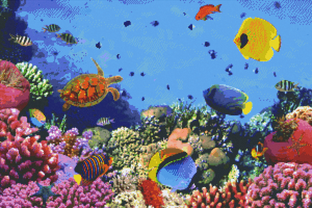 Ocean Fish Thirty [30] Baseplate PixelHobby Mini-mosaic Art Kit image 0